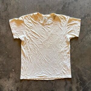 Vintage 1970s White Cotton T shirt